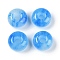 Resin European Beads with Glitter Powder, Large Hole Beads, Rondelle, Dodger Blue, 13.5x7.5mm, Hole: 5mm