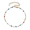 304 Stainless Steel Enamel Link Chains Bracelets for Women, Colorful, 7-1/8 inch(18cm)