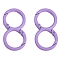 Spray Painted Alloy 8-shaped Keychain Clasps, Spring Buckle DIY Handmade Cartoon Keychain Key Ring Hooks, Lilac, 23x43mm