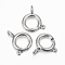 Tarnish Resistant 304 Stainless Steel Smooth Surface Spring Ring Clasps, Stainless Steel Color, 17x12x2.5mm, Hole: 3mm