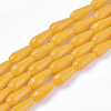 Opaque Solid Color Glass Beads Strands X-GLAA-T009-001D-1