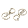 10Pcs Alloy Keychain Clasp Findings PALLOY-YW026-02-2