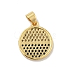 Brass Micro Pave Cubic Zirconia Pendants X-KK-B059-35G-B-2