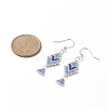 Rhombus Handmade Loom Pattern Glass Seed Beaded Dangle Earrings EJEW-MZ00036-02-3