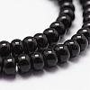 Natural Black Onyx Beads Strands G-P161-19-6x4mm-3