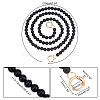 Black Plastic Imitation Pearl Round Beaded Bag Handles FIND-WH0127-22F-2