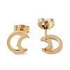 PVD Vacuum Plating 304 Stainless Steel Stud Earrings for Women EJEW-A048-43B-G-2