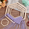 Wood Macrame Frames WOOD-WH0042-06-5