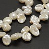 Nuggets Nucleated Natural Cultured Freshwater Pearl Beads Strands PEAR-F001-01-1