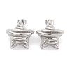 Non-Tarnish 304 Stainless Steel Stud Earrings EJEW-H013-04P-1