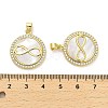 Brass Micro Pave Cubic Zirconia Pendants KK-K365-03G-3