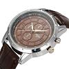 High Quality Stainless Steel Leather Quartz Watches Wristwatch WACH-N008-07B-3