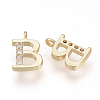 Brass Cubic Zirconia Charms KK-T015-01B-1