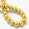 Baking Painted Pearlized Glass Pearl Round Bead Strands X-HY-Q003-4mm-31-4
