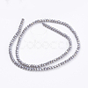 Electroplate Glass Beads Strands X-GLAA-F076-FR02-2