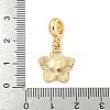 Rack Plating Alloy Enamel Flower European Dangle Charms FIND-B034-55G-4