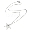 304 Stainless Steel Pendant Necklace for Women NJEW-JN04387-01-4