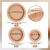 3Pcs 3 Style Flat Round Wooden Picture Frames TOOL-WH0118-17-2