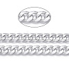 Aluminum Faceted Curb Chains CHA-N003-37S-2
