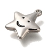 Anti-Tarnish 304 Stainless Steel Pendants STAS-S148-21P-2