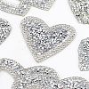 Fingerinspire 6Pcs 6 Style Heart Glitter Hotfix Rhinestone DIY-FG0002-28-4