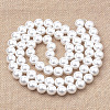 Eco-Friendly Plastic Imitation Pearl Beads Strands X-MACR-S285-6mm-04-2
