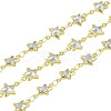 Rack Plating Brass Chains Micro Pave Cubic Zirconia AJEW-Q150-07G-03-1