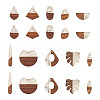 Kissitty 20Pcs 10 Style Resin & Walnut Wood Pendants RESI-KS0001-05-1