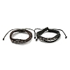 PU Imitation Leather Braided Cord Bracelets BJEW-P329-02AS-1