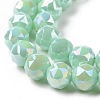 Electroplate Opaque Glass Beads Strands EGLA-H101-01-4