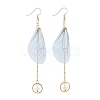 Glass Pearl Dangle Earrings EJEW-JE03992-M-2
