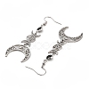 304 Stainless Steel with Rhinestone Dangle Earrings EJEW-Q802-03P-2