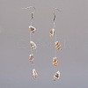 Spiral Shell Beads Dangle Earrings EJEW-JE02857-1