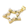 Brass Micro Pave Cubic Zirconia Pendants KK-Z042-29G-03-2