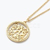 Brass Micro Pave Clear Cubic Zirconia Pendant Necklaces NJEW-E153-01R-3