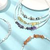 Natural Mixed Gemstone Chips & Pearl Beaded Necklace NJEW-JN04359-2