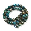 Natural Chrysocolla Beads Strands G-P503-6MM-05-3