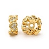 Rack Plating Brass Micro Pave Cubic Zirconia Beads KK-C010-58-3