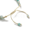 Natural Flower Amazonite Braided Round Bead Bracelets BJEW-K251-06H-4