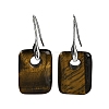 Natural Tiger Eye Dangle Earrings EJEW-C119-02P-07-3