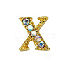 Alloy Gold Rhinetone Letters Nail Stud Cabochons MRMJ-S047-023X-1