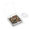 100Pcs 8mm Natural Ocean Agate/Ocean Jasper Round Beads DIY-LS0002-59-7