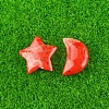 Natural Red Jasper Healing Moon & Star Ornaments PW-WG13036-03-1