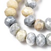 Faceted Electroplated Glass Beads Strands GLAA-C023-02-B04-3