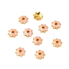 Multi-Petal Alloy Enamel Bead Caps ENAM-WH0063-03B-2