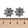 8-Petal Tibetan Style Alloy Flower Bead Caps TIBEB-2347-B-FF-2