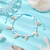 Dyed Natural White Jade Braided Bead Bracelets BJEW-JB10358-01-2