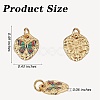 6Pcs 2 Style Rack Plating Brass Enamel Pendants KK-SZ0006-13-6