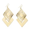 Big Double Rhombus Dangle Earrings for Girl Women EJEW-I258-03G-1