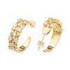 Cubic Zirconia Half Hoop  Earrings EJEW-N011-68-2